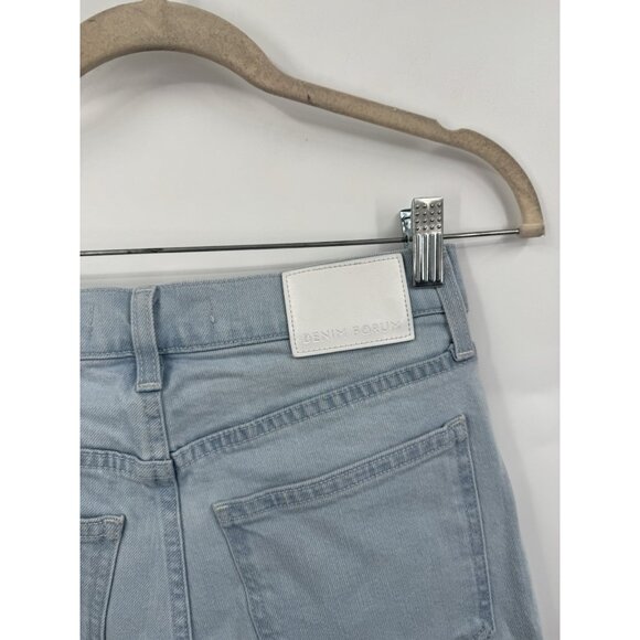 Denim Forum The Arlo High Rise Straight Jeans 28L Women's Size 26 Light Wash - Picture 9 of 12